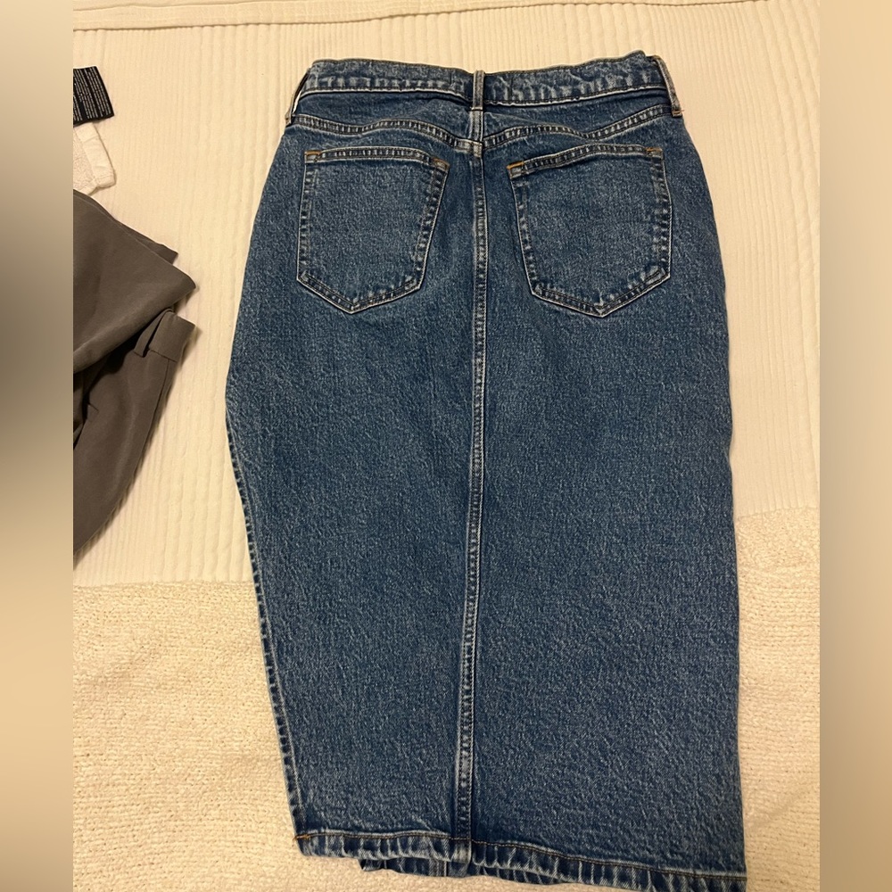 Abercrombie side slit denim skirt